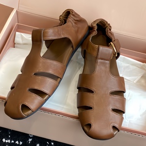 Sandalias de cuña planas transpirables sin cordones para mujer 2026, estilo coreano, cómodas para caminar al aire libre, elegantes y casuales MIUs - Product Image 2