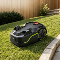 Tondeuse à gazon robotisée automatique, coupe-herbe électrique avec contrôle par application téléphonique et moteur sans balais pour jardins privés et pelouses domestiques