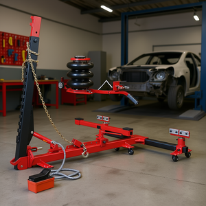Enderezador Hidráulico de Chasis de 6 Toneladas con Poste Giratorio y Bomba de Pie para Reparación de Carrocerías - Product Image 2