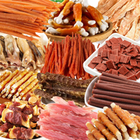 Offre Spéciale grand anneau en cuir de vachette bâton de meulage naturel poulet beignet chien Snack nourriture pour animaux de compagnie