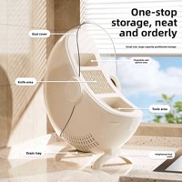 Support de Rangement Créatif en Plastique pour Couteaux de Cuisine, Baguettes et Cuillères, avec Fonction d'Égouttage, Non Pliable, pour Usage Domestique