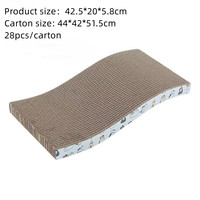 Planche à gratter pour chats de luxe Arbre à chat avec boule à gratter en papier de bois emballé dans un carton Jouet parfait pour chats