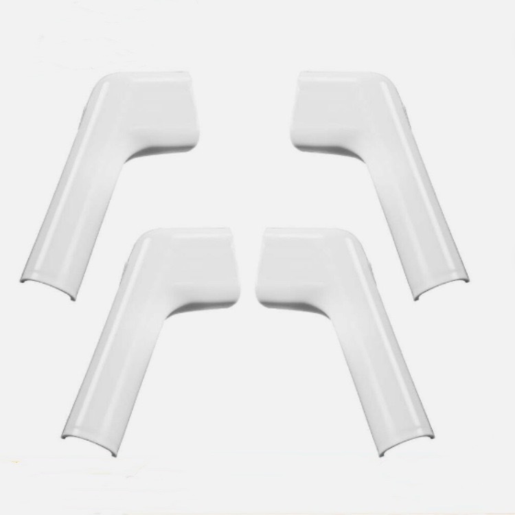 Blanc, paquet de 4 (2 à gauche, 2 à droite)