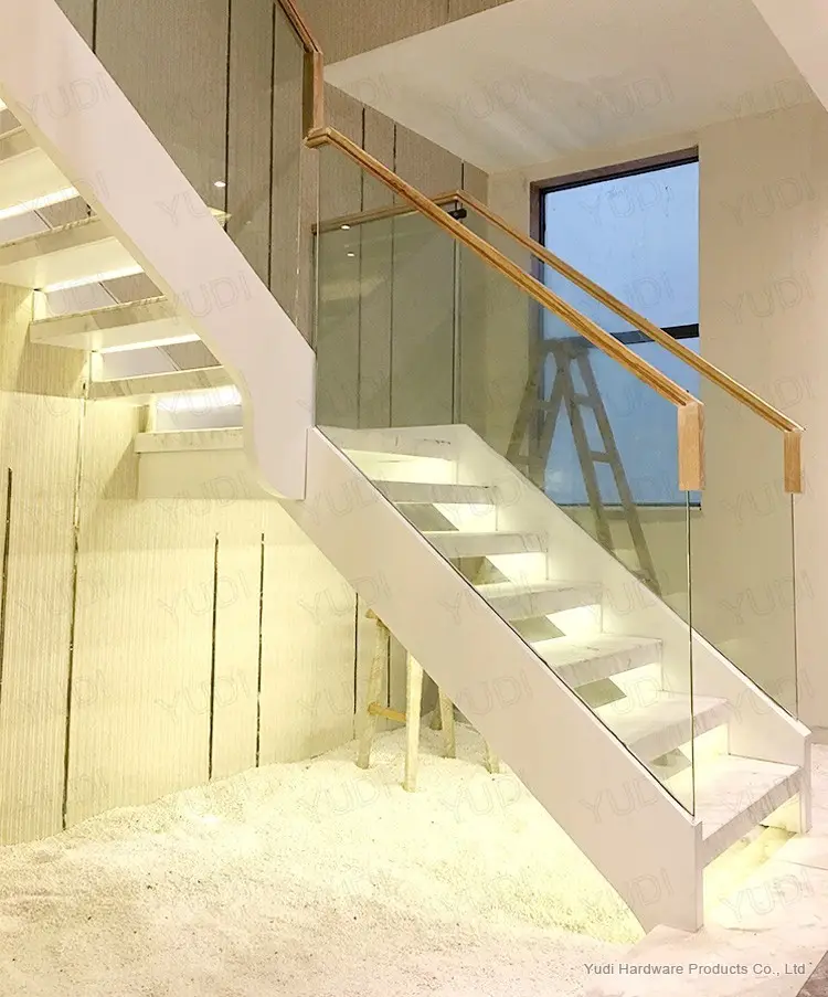 Açık veya kapalı mermer merdiven adımı tasarım merdiven cam korkuluk fiyatları