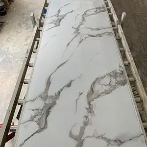 Fácil de instalar Panel de tablero de pared Mármol Spc Paneles de pared de lujo Pvc Uv Hoja de mármol Panel de pared