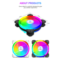 Ventilateur ARGB Lovingcool 120 mm, super silencieux, pour refroidissement du processeur, ventilateur de refroidissement pour PC de jeu, haute performance, logo personnalisé en usine