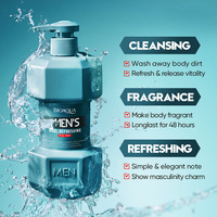 Gel Douche Rafraîchissant et Purifiant BIOAQUA 500ml pour Hommes, Contrôle du Sébum, Parfum Oceans Cologne Frais, Marque Privée OEM