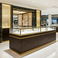 Vitrine de présentation de montres et bijoux de luxe en bois et verre, écologique, recyclable, personnalisée Sundo