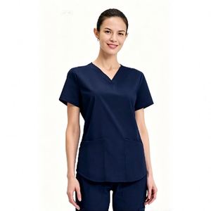 Spandex Woven Fabric <b>Scrub</b> Set Doctor <b>Scrubs</b> Uniform Medical For Men - Product Image 1