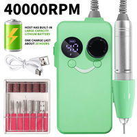 Ponceuse à ongles électrique sans fil professionnelle 40000 tr/min BY02 rechargeable pour l'élimination du vernis gel et des ongles en acrylique, machine à clipser