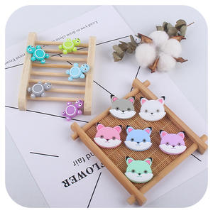 Aguja de tejer recta con cabeza obstruida Lamb Fox, aguja anti-desprendimiento, linda tapa de aguja <span class=keywords><strong>para</strong></span> suéter con cabeza obstruida - Product Image 4