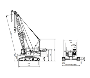 Grue sur chenilles de marque chinoise de premier plan, modèle 85T, très demandée, avec prix d'usine, grue sur chenilles 85 tonnes SCC850A - Product Image 3