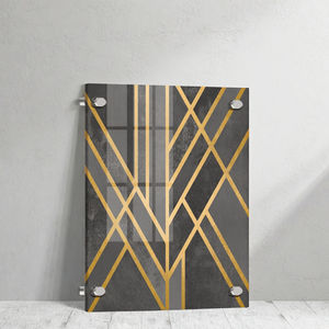 Impresiones de Arte Acrílico Personalizadas, Modernas y Sencillas, con Línea Dorada Abstracta, 5 mm de Grosor, Impresión Digital en Lámina Acrílica Transparente - Product Image 2