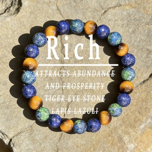 Pulsera de Labradorita y Amatista - Pulsera de Piedras Preciosas Curativas con Protección de Aura Unisex de Moda para Absorber la Negatividad, Ideal para Empáticos - Product Image 4