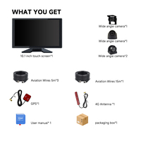Enregistreur de véhicule BSD 10.1 pouces 4G 4CH AHD/Moniteur DVR avec vision nocturne GPS Garantie 1 an