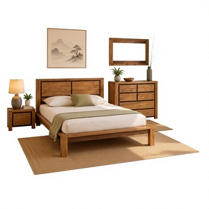 Plateforme de lit pleine grandeur en bois de manguier massif, convertible, réglable, pliable, durable, de luxe moderne, de haute qualité, écologique, vente en gros - Product Image 1