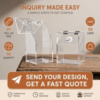 Boîte de rangement de bureau en acrylique transparent sur mesure, type coquille, pour cosmétiques et anti-poussière – Fabricant