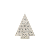 Calendrier de l'Avent en bois en forme de sapin de Noël, boîte cadeau décorative pour le compte à rebours de Noël