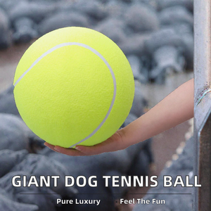 Sıcak satış 9.5 "dev tenis topu kauçuk şişme köpek topları aktif köpekler için dayanıklı büyük Jumbo büyük tenis topları spor tarzı - Product Image 2
