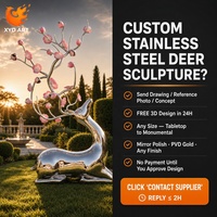 Escultura de Jardín Moderna Abstracta en Forma de Media Luna, de Acero Inoxidable 304, Pulido Espejo, con Iluminación LED, para Exteriores, Personalizada, para Villa o Plaza