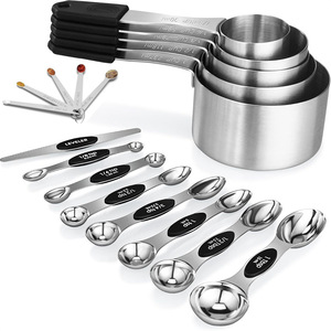 Magnetic Stainless Steel Measuring Cups and Spoons Set Nesting Dual-Sided Non-Slip Handle Stackable Baking <strong>Tools</strong> <strong>Kitchen</strong> <strong>Gadgets</strong> - Product Image 1