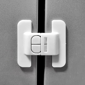 Refrigerator door closer, four-way lock, safety latch, drill-free universal <b>sliding</b> door and <b>drawer</b> lock, child safety lock - Product Image 2