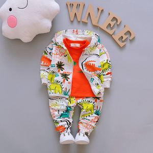 2023 printemps nouveau enfant en bas âge bébé garçons vêtements ensembles imprimer Graffiti 1-4 ans <span class=keywords><strong>pull</strong></span> décontracté 3 pièces garçons vêtements ensembles - Product Image 1