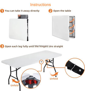 Mesas Plegables <span class=keywords><strong>de</strong></span> Aluminio para Exteriores, Personalizables <span class=keywords><strong>de</strong></span> Fábrica, para Campamentos, Fiestas y Bodas - Product Image 5