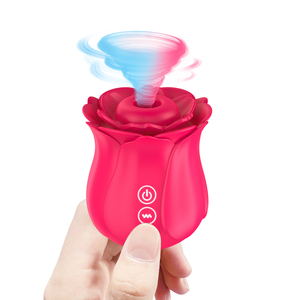 クリトリス吸盤大人のおもちゃローズバイブレーターオナニーなめる突き刺す吸う振動機能 - Product Image 2