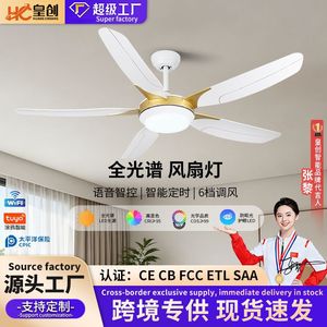 Ceiling Fan Light With Led Integrated Pendant For Living Room And Dining Room Flush Mount 220V Fixed Blade Fan - Product Image 2