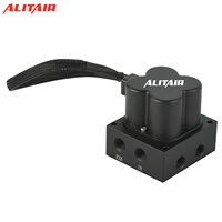 Vanne de commande de suspension solénoïde 12V - VU2 Vanne de collecteur de suspension pneumatique à 2 suspensions, 1/4NPT 1/8NPT Pièce de rechange directe