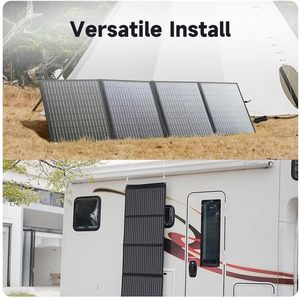แผงโซลาร์เซลล์แบบยืดหยุ่น 100W พับเก็บได้ เครื่องชาร์จพลังงานแสงอาทิตย์แบบพกพา กันน้ำ IP65 18V DC และ 5V USB สำหรับตั้งแคมป์ รถบ้าน และสถานีไฟฟ้าแบบออฟกริด - Product Image 5