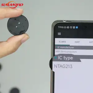 ปุ่มแท็กซักรีด NFC กันน้ำซักได้13.56MHz HF RFID Ntag213กำหนดขนาดได้