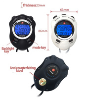 Chronomètre numérique classique portable avec lumière nocturne, 30 mémoires, chronomètre numérique pour la natation, la course à pied, les entraîneurs sportifs