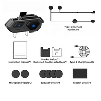 Nouveau casque de moto ABS 1000mAh pour interphone, étanche, antibruit, installation facile, montage séparé