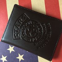 PU Hommes Titulaire de permis de Conduire Avant Mince Poche Cartes De Crédit Clip Portefeuille En Cuir avec Resident Evil Logo Normcore/minimaliste