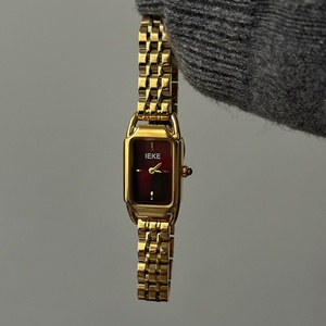 Reloj de lujo informal para mujer, con esfera de concha, cuadrado, con diamantes, minimalista, marca propia. - Product Image 2