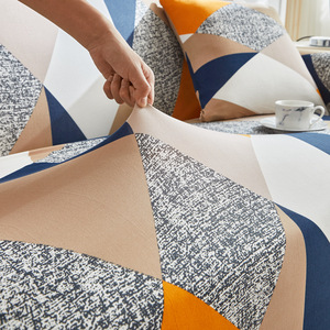 Housse de canapé extensible à imprimé géométrique, antidérapante, moderne, lavable, protection pour meubles de salon - Product Image 5