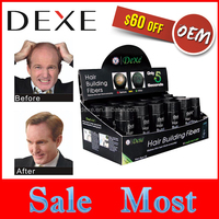 DEXE of America Euro Produit capillaire populaire, Fibres capillaires densifiantes naturelles à base de coton, Noir, Brun, Doré, Applicateur en spray OEM
