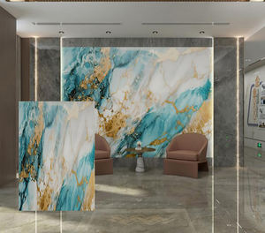 内装用 高光沢 UVコーティング フレキシブル PVC プラスチック製 大理石シート ウォールパネル - Product Image 2