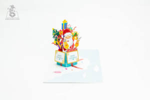 Cartes de Noël 3D Pop Up de haute qualité, cartes de voeux artisanales pour les vacances vietnamiennes, vente en gros - Product Image 2