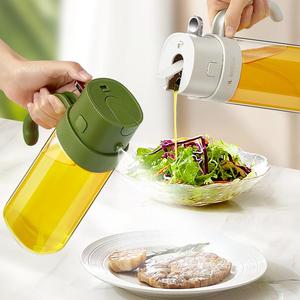 Nouveau flacon d'huile <span class=keywords><strong>de</strong></span> cuisson <span class=keywords><strong>de</strong></span> 550ml pour vaporiser et verser dans la <span class=keywords><strong>cuisine</strong></span> flacon pulvérisateur en verre d'huile <span class=keywords><strong>de</strong></span> noix <span class=keywords><strong>de</strong></span> <span class=keywords><strong>coco</strong></span> <span class=keywords><strong>vinaigre</strong></span> d'olive à injection 2 en 1 - Product Image 5