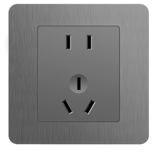 H25 Brushed Series Electrical Switch Panel 86mm 10A With <b>Usb</b> Port Socket Protection Door Copper Conductive Material - Product Image 2