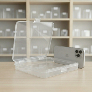 Boîte de rangement <span class=keywords><strong>en</strong></span> plastique PP transparent durable pour bijoux et cadeaux, petit conteneur personnalisé, vente <span class=keywords><strong>en</strong></span> gros, réutilisable, mini, sans danger pour les aliments - Product Image 2