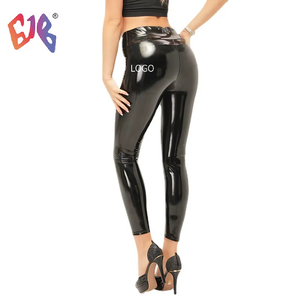 <span class=keywords><strong>Leggings</strong></span> in Pelle Sintetica Olografica a Specchio per Donne, Vita Alta, Aderenti, Elasticizzati, Pantaloni in Finta Pelle, Stile Scolastico Sexy - Product Image 1