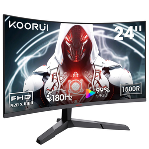 <span class=keywords><strong>Koorui</strong></span> จอสำหรับเล่นเกม1080P, จอภาพ LCD ขนาด<span class=keywords><strong>24</strong></span>นิ้ว180Hz หน้าจอ1500R VA โค้งสำหรับเดสก์ท็อป - Product Image 1
