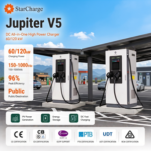 Estación de Carga para Vehículos Eléctricos Starcharge Jupiter V5 120kW, Doble Conector CCS2 GBT 250A, Boost 300A, IP55, IK10, Refrigeración por Aire Forzado, Corriente Continua - Product Image 1
