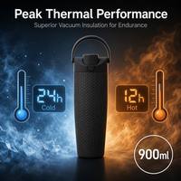 Bouteille Sport Stride Core 30oz (900ml) en Acier Inoxydable Isotherme avec Poignée Texturée, Vente en Gros, Personnalisation OEM, 1000 Pièces