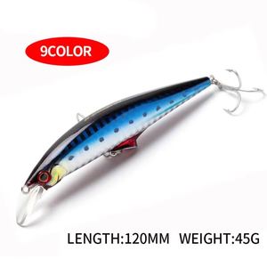 Señuelo de Pesca Tipo Lápiz de Hundimiento Rápido, 120 mm, 45 g, Material ABS con Anzuelos para Pesca en Agua Salada y Dulce, Cebo Artificial de Largo Alcance - Product Image 4