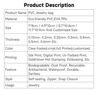 Sacs Ziplock pour bijoux en gros avec logo personnalisé, emballage transparent pour petits articles, sacs à fermeture éclair en plastique givré pour bijoux